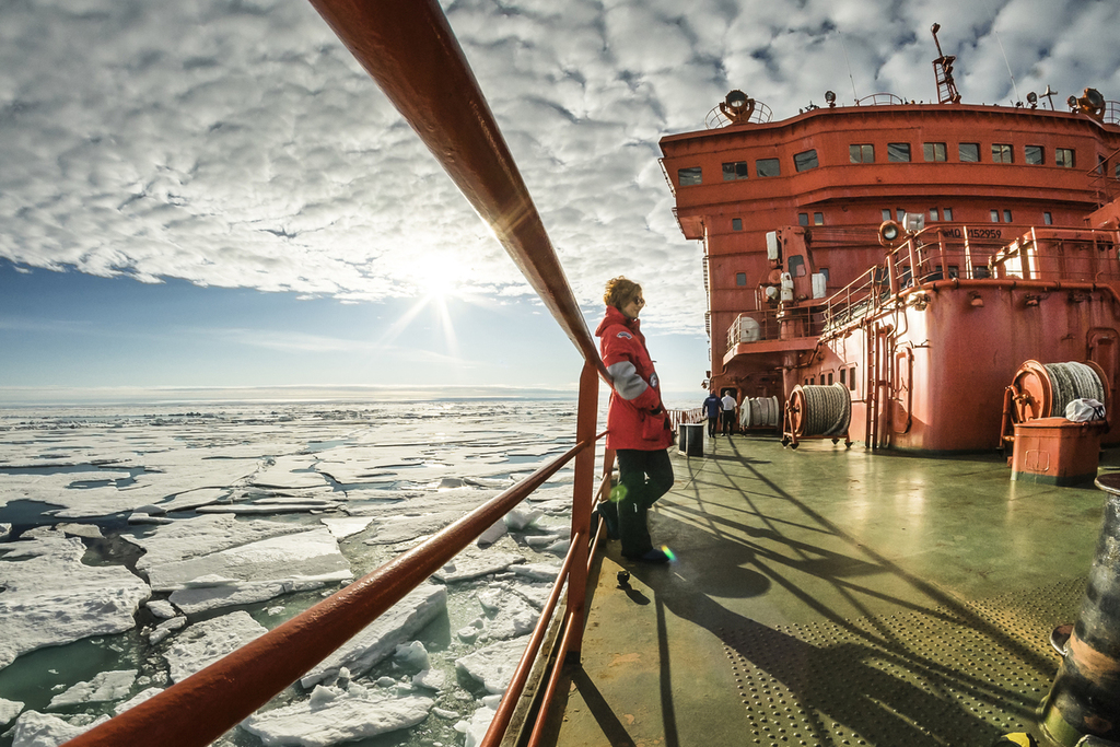 On Deck the expeditionship 50 Years of Victory