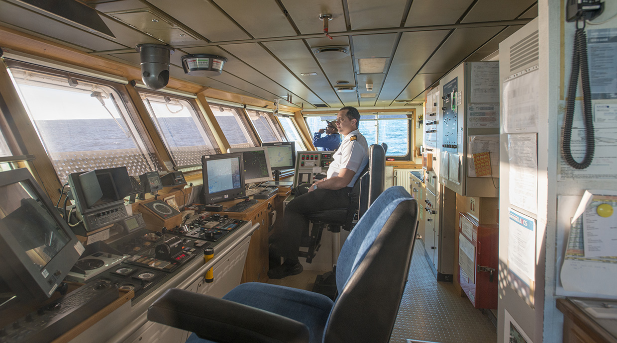 On the Bridge on MV Ocean Nova