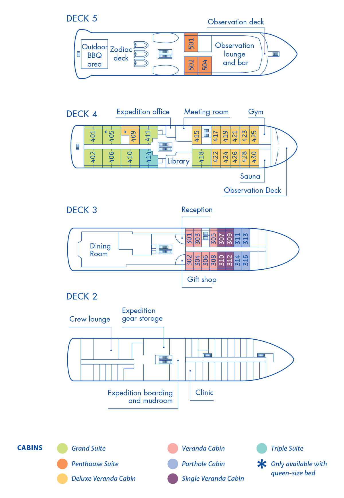 Deck plan of  MS Magellan Explorer