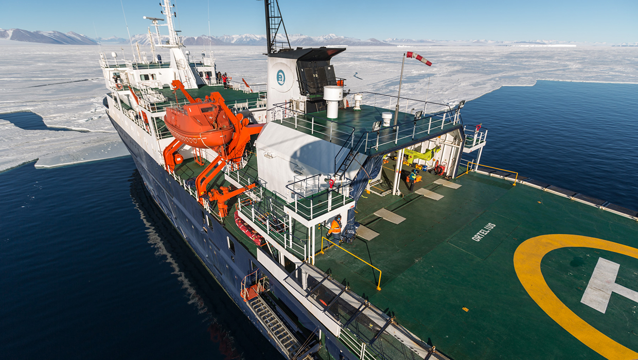 MV Ortelius Helicopter deck