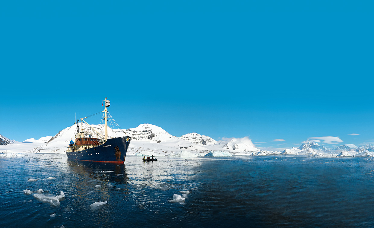 MS Stockholm auf Spitzbergen