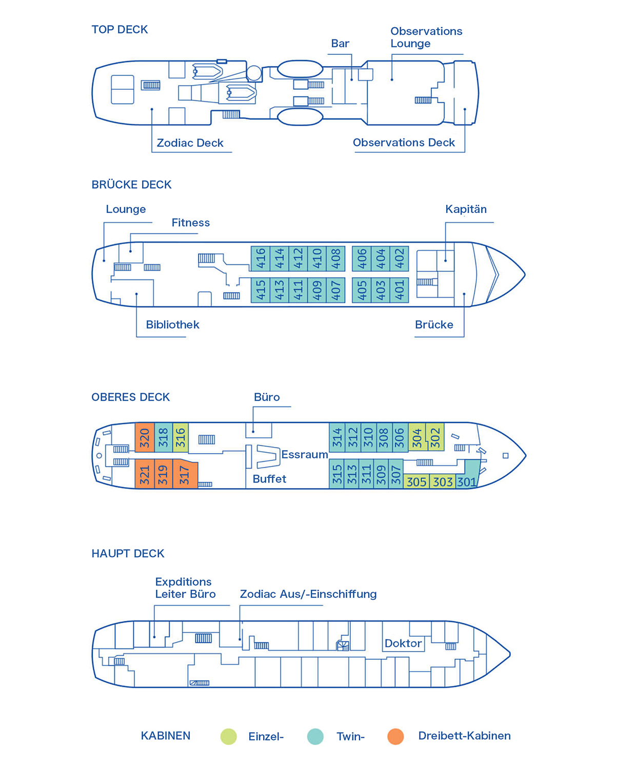 Deck plan of  MS Ocean Nova