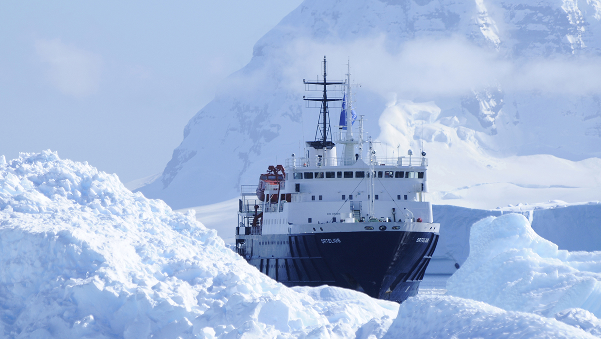 MV Ortelius at Cuverville Antarctica